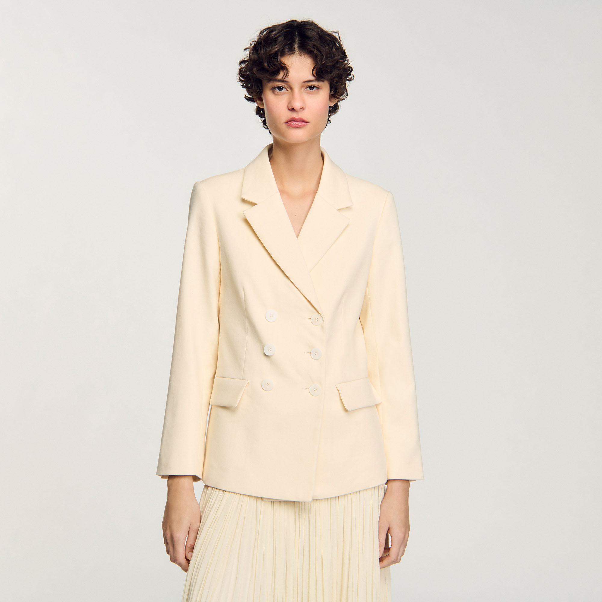 Veste de costume à boutonnage croisé