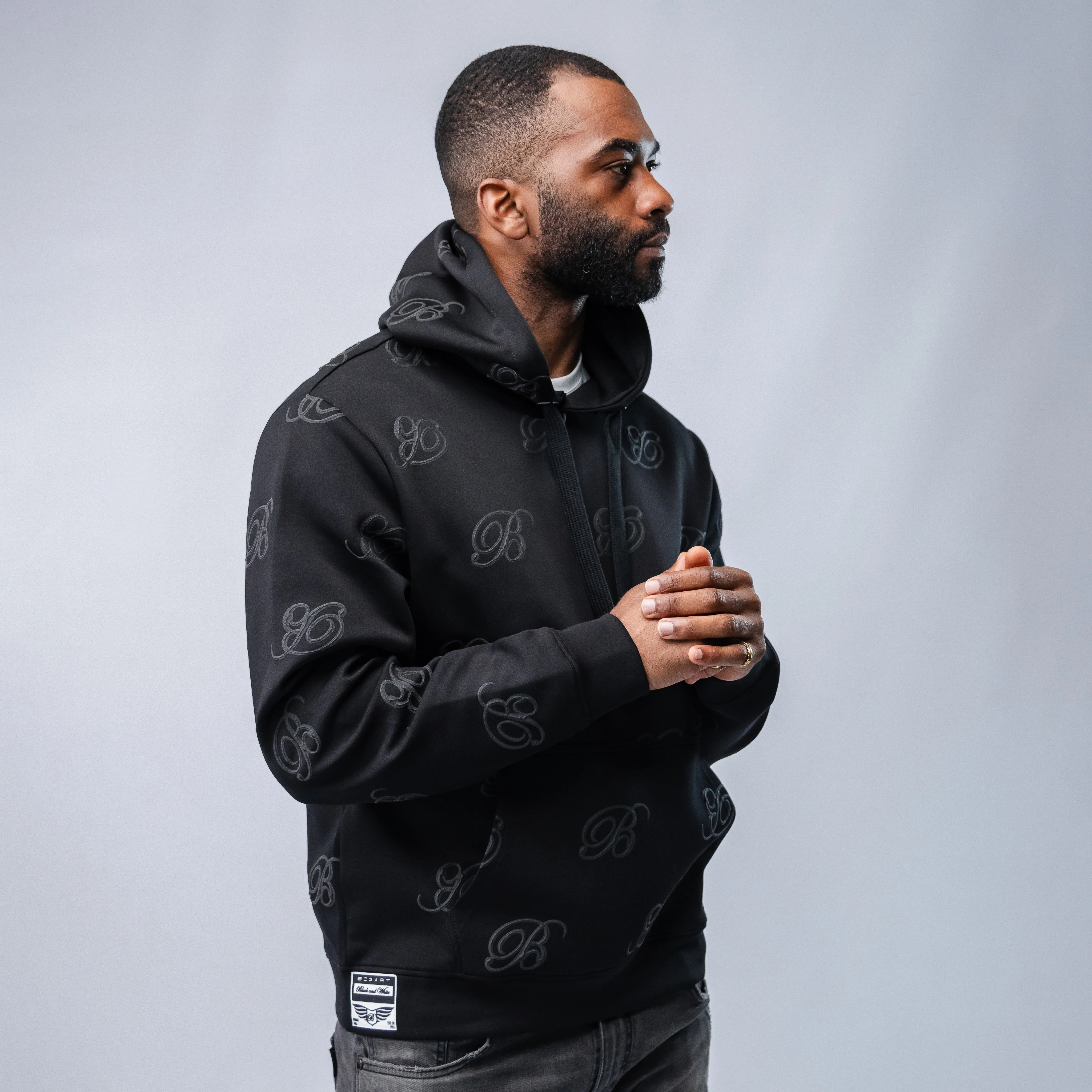 Monogram Embossed Hoodie
