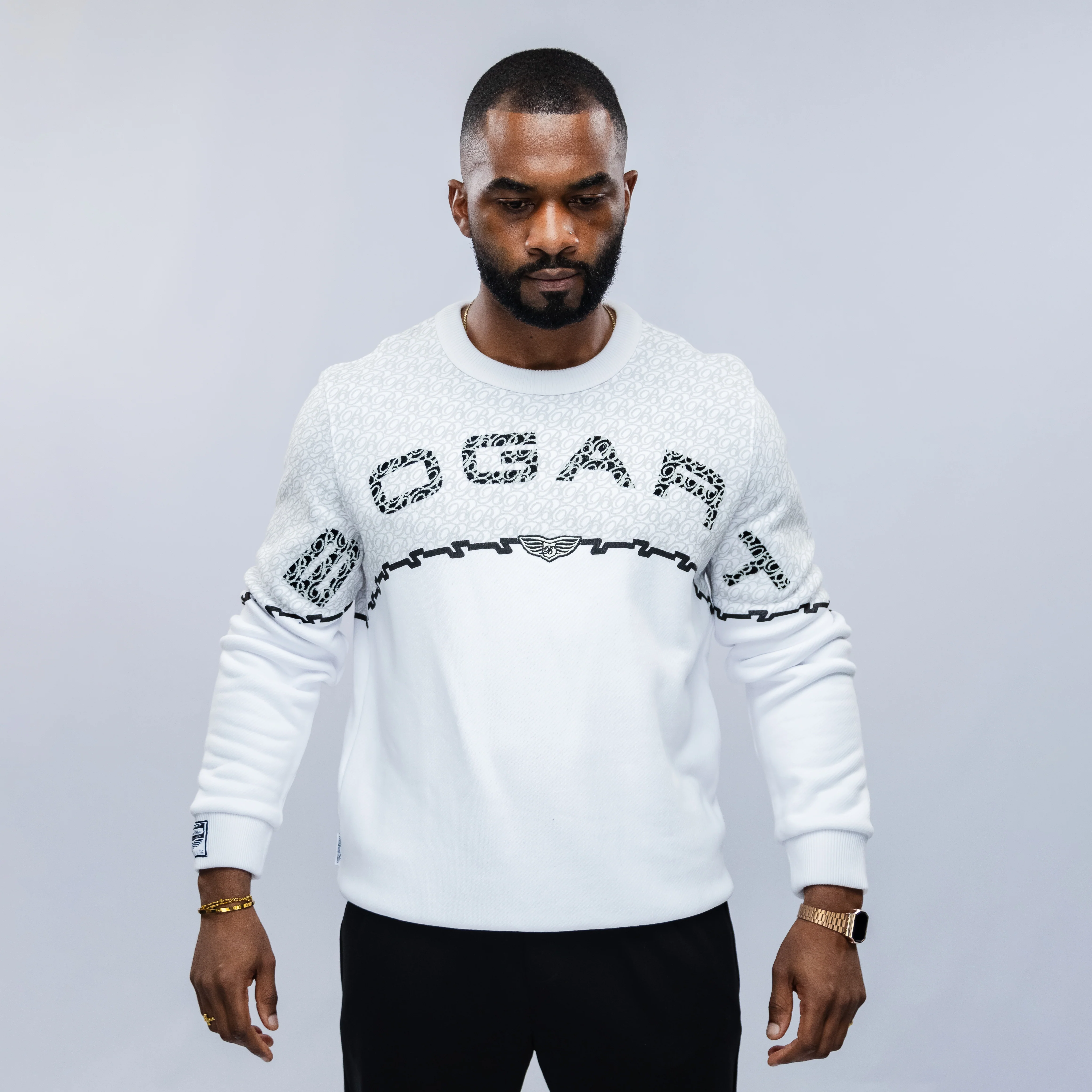 Monochrome Textured Knit Sweater