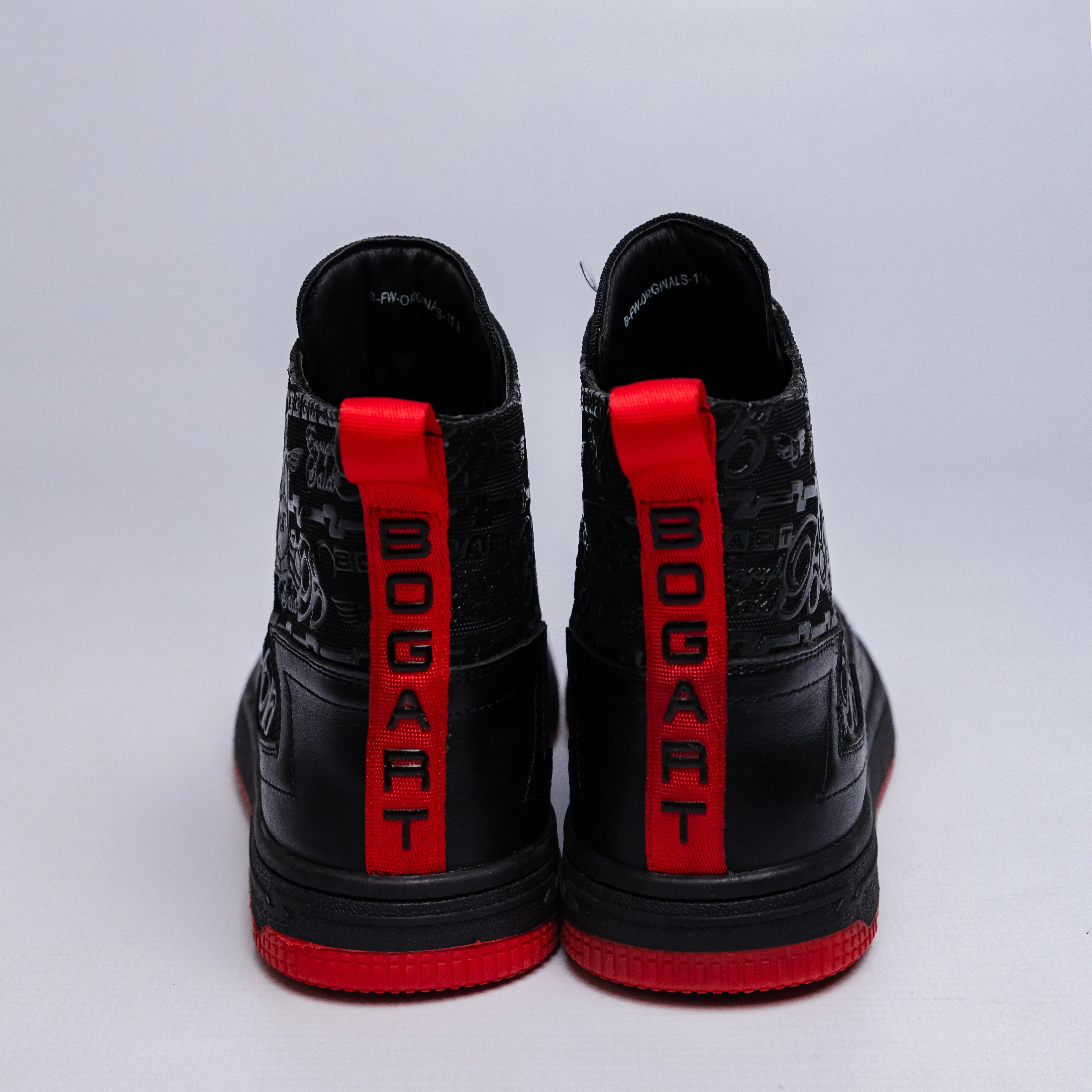Bogart Original High-Top Sneakers – Black & Red Edition