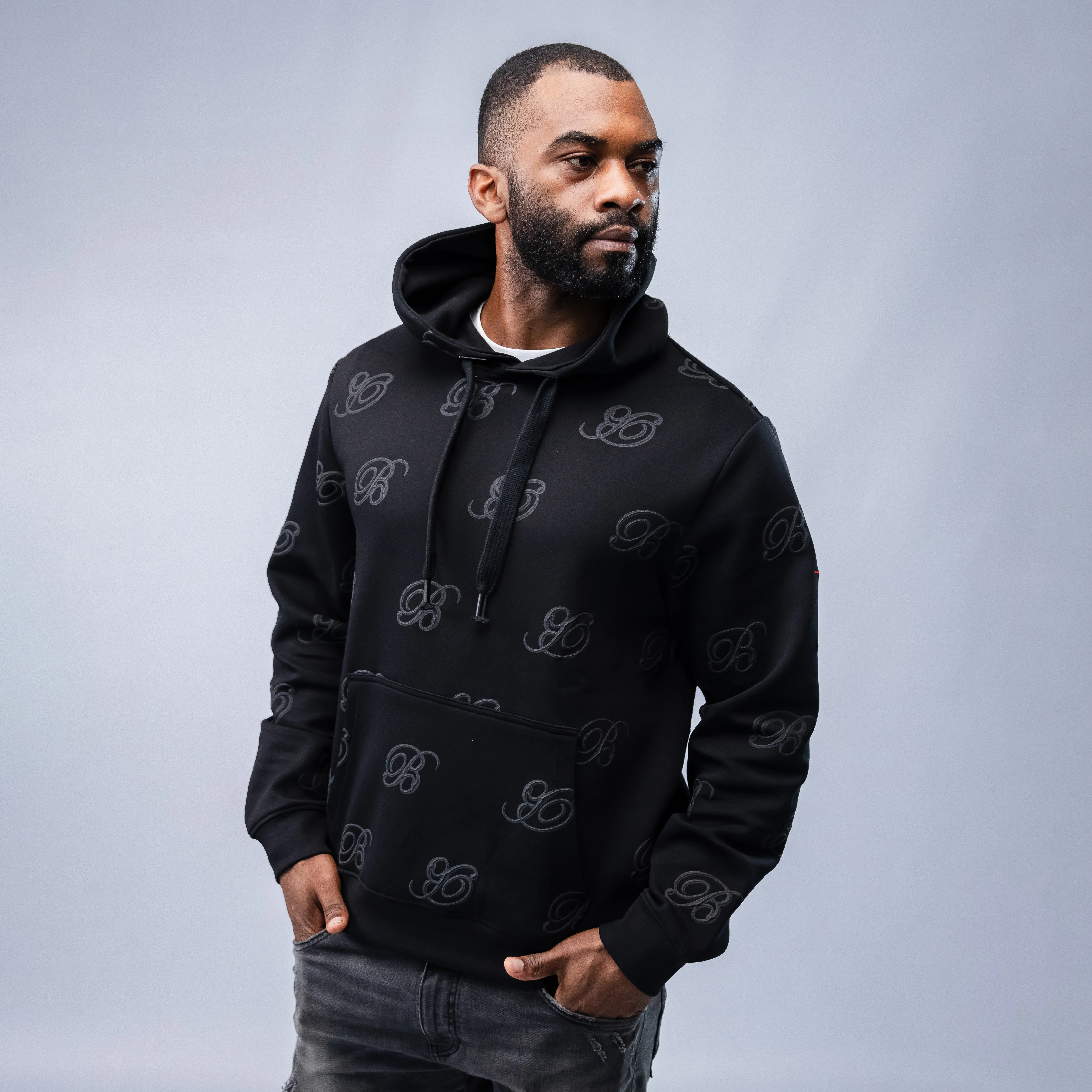 Monogram Embossed Hoodie