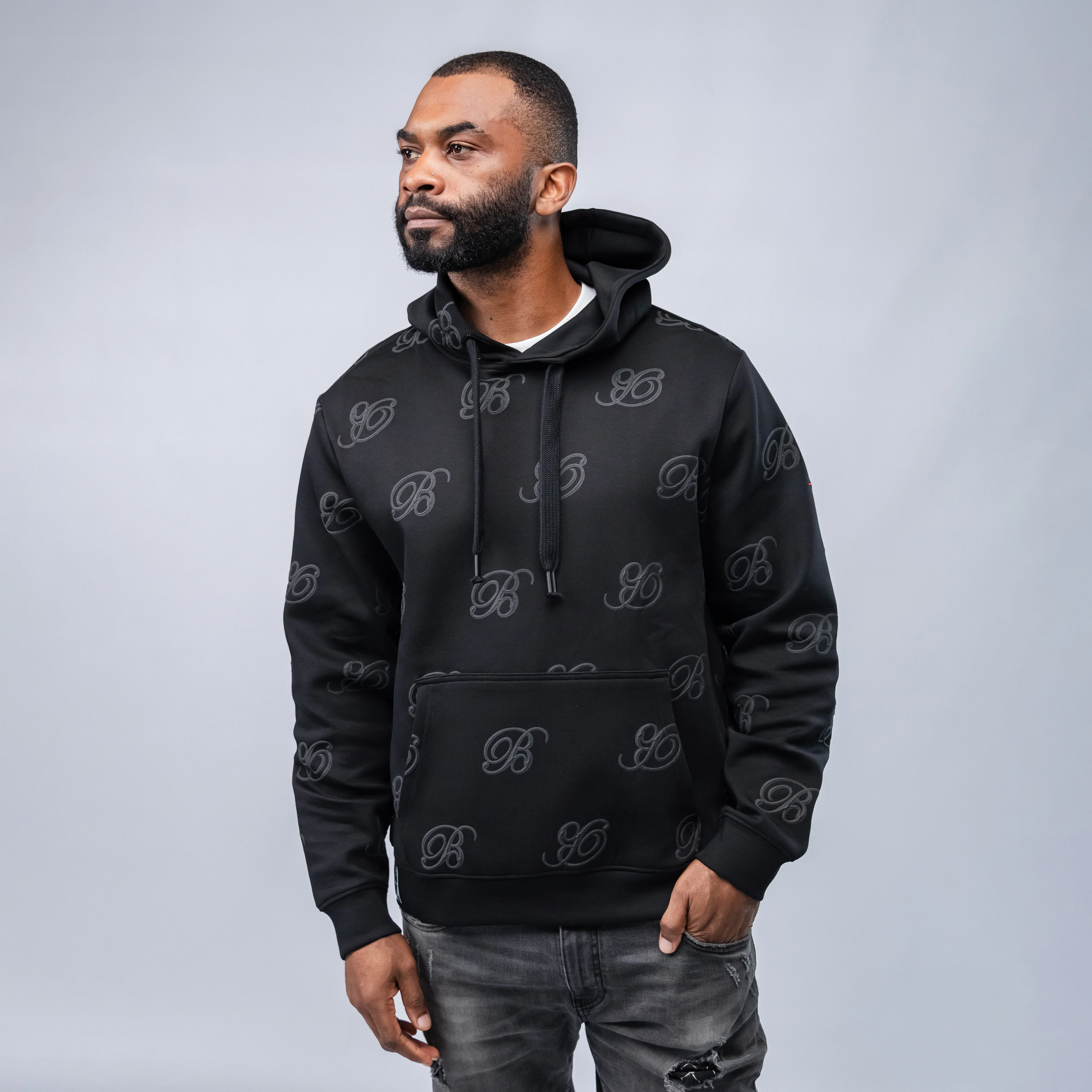 Monogram Embossed Hoodie