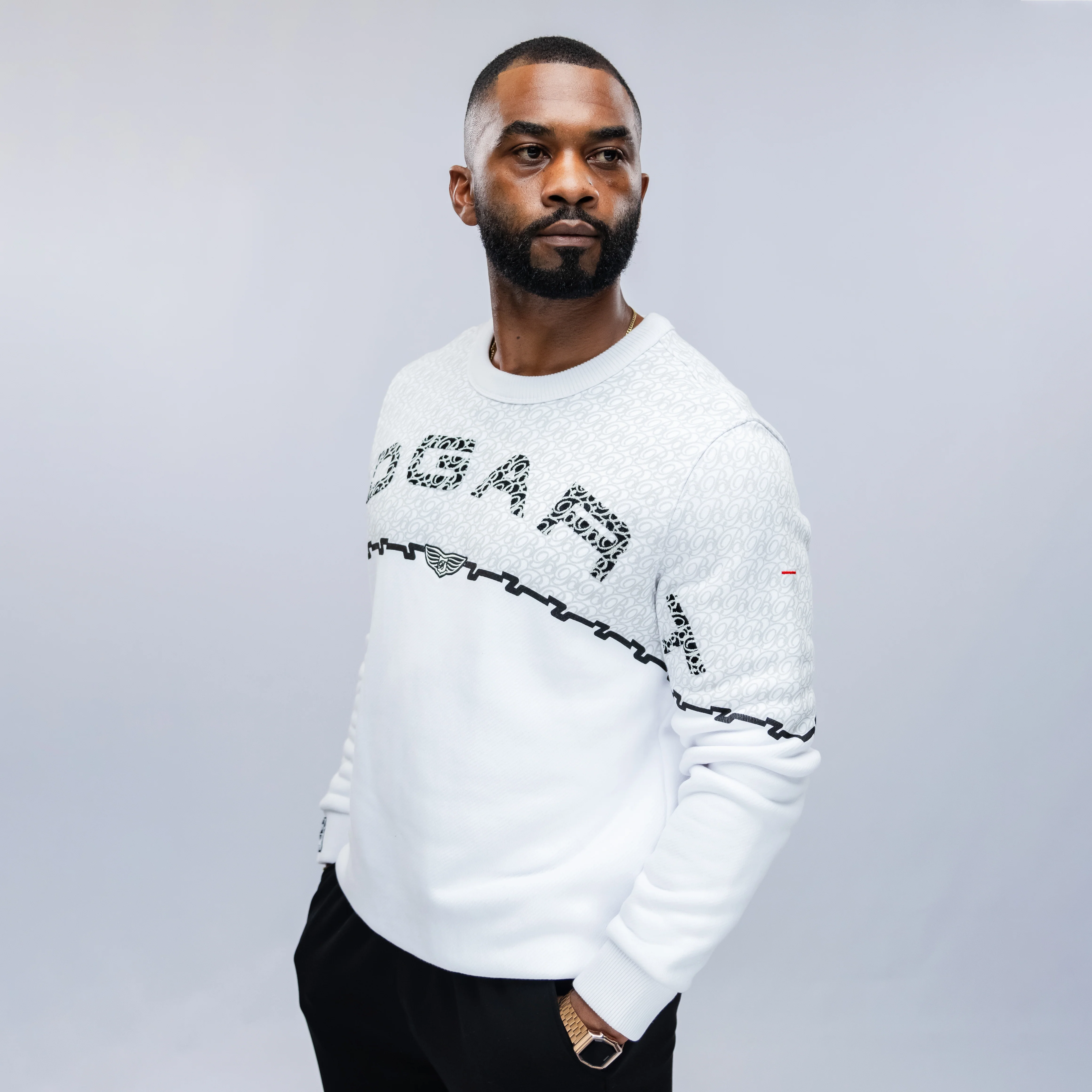 Monochrome Textured Knit Sweater