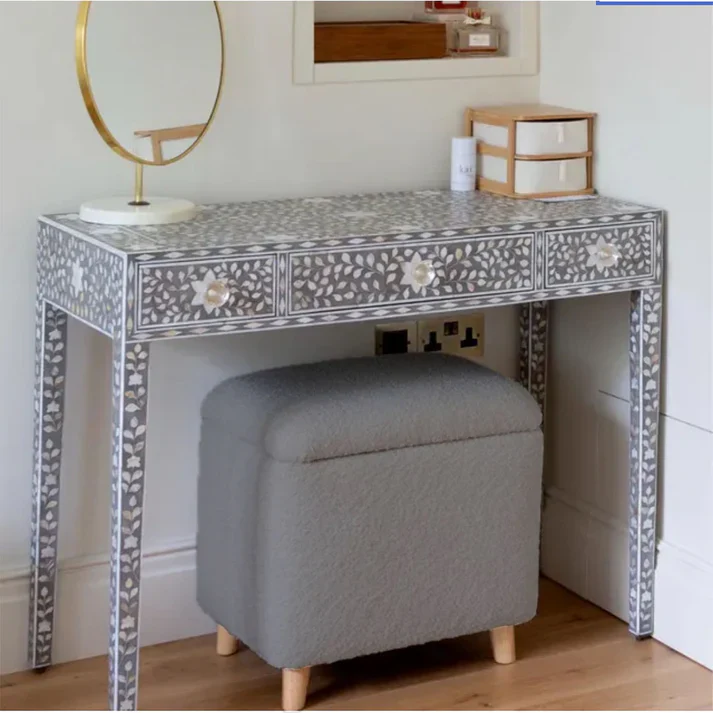 Boucle Dressing Table Stool