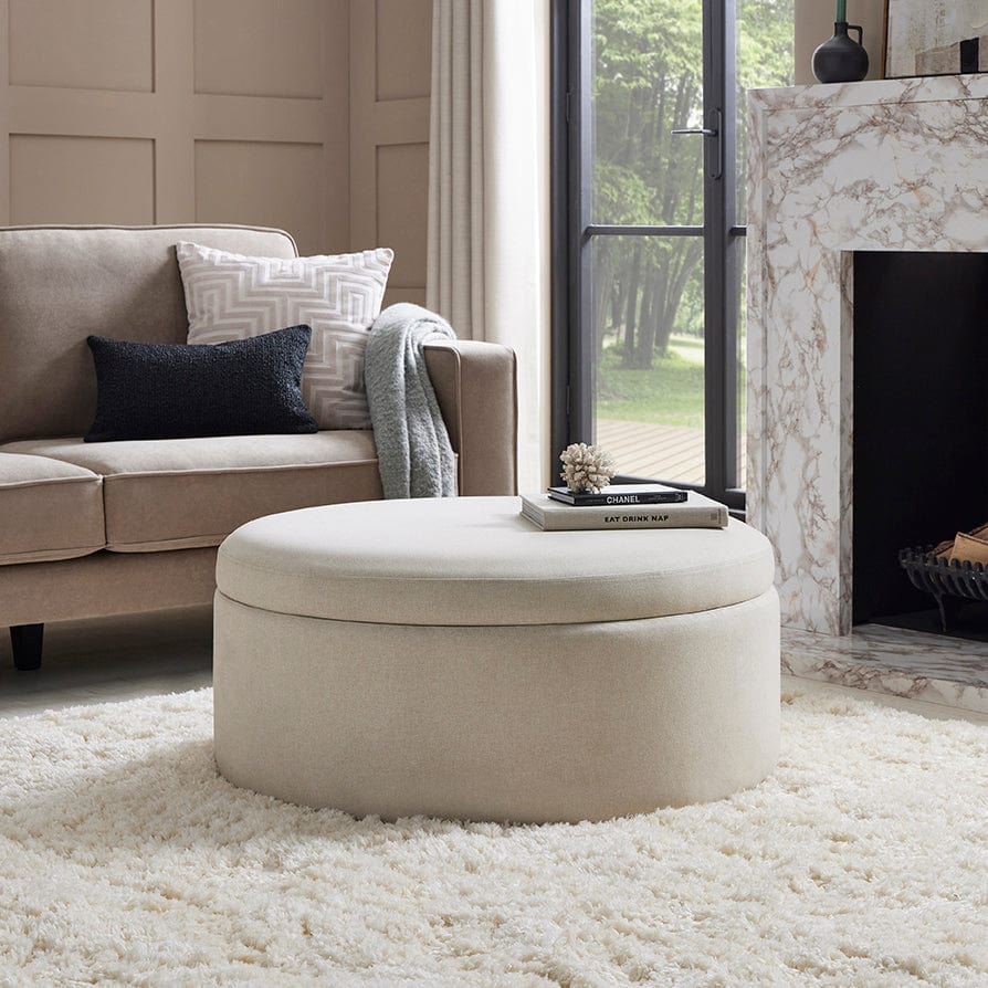 Round Storage Pouffe