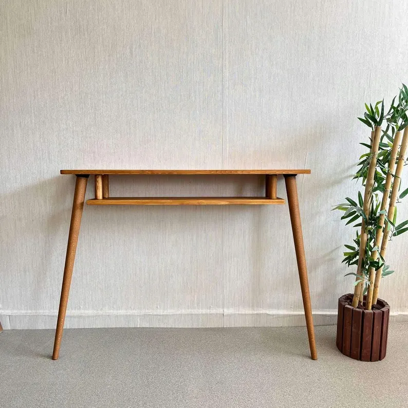 Modern Natural Wood Console Table
