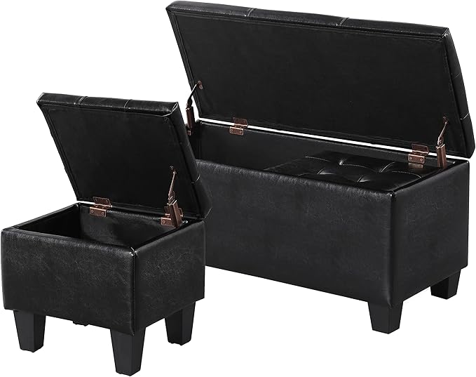Storage Ottoman Bench with Thick Seat