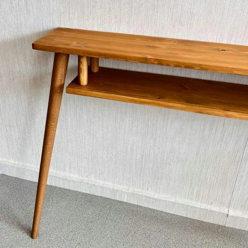 Modern Natural Wood Console Table