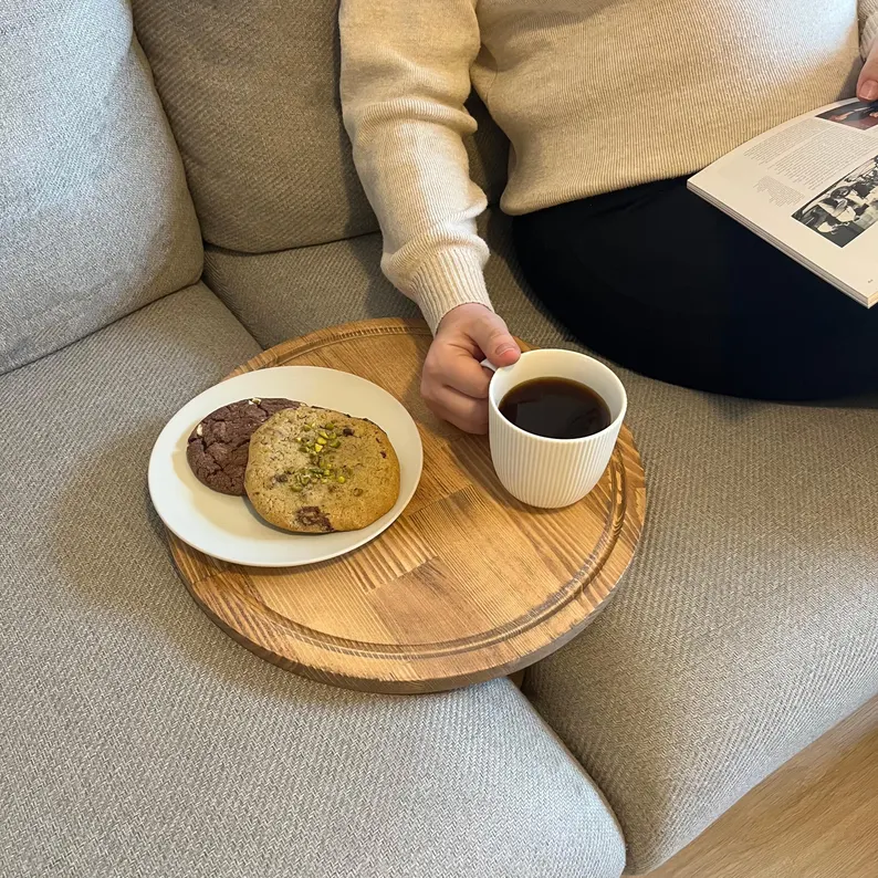 Handmade Wooden Sofa Tray Table