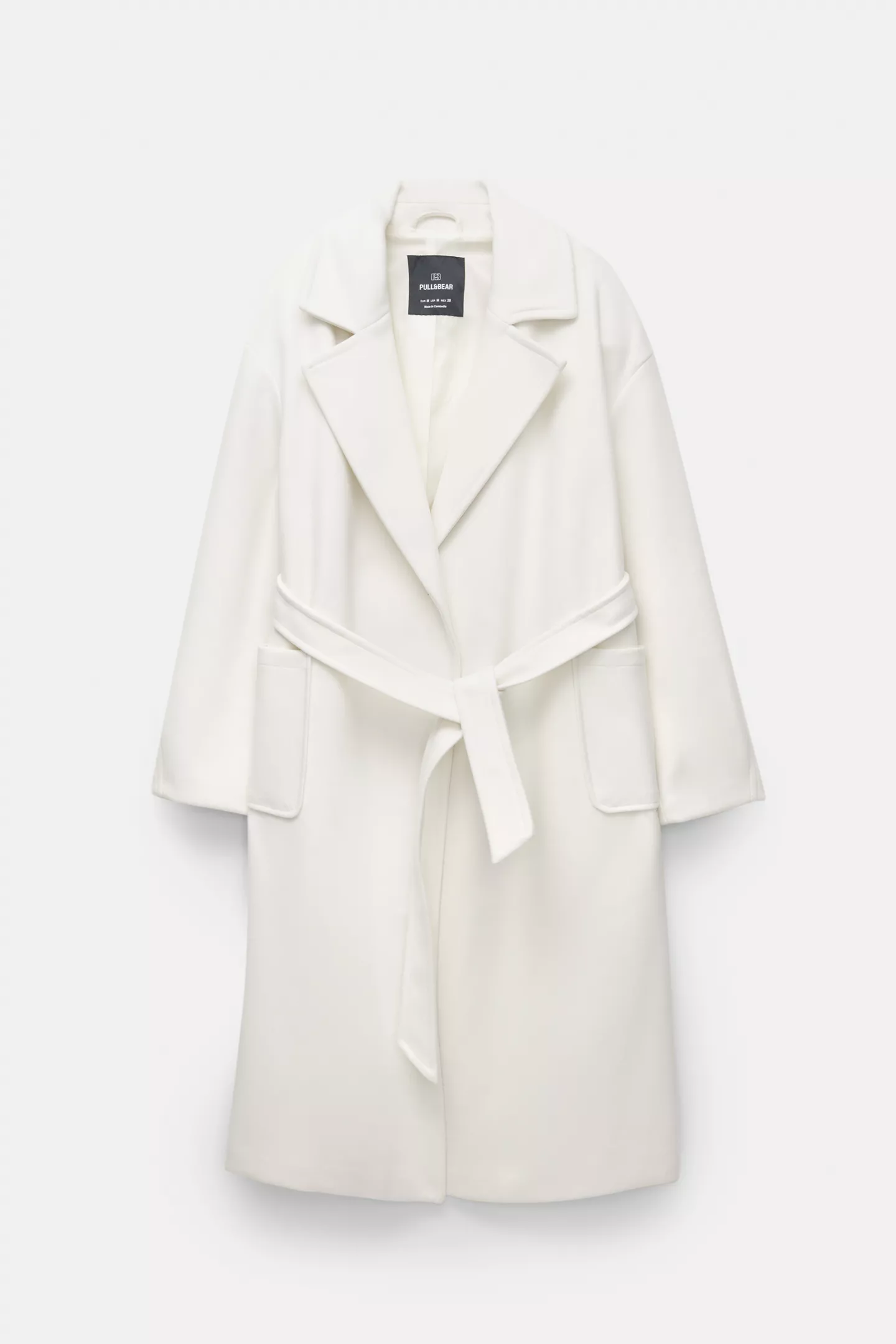 Long felt coat with belt