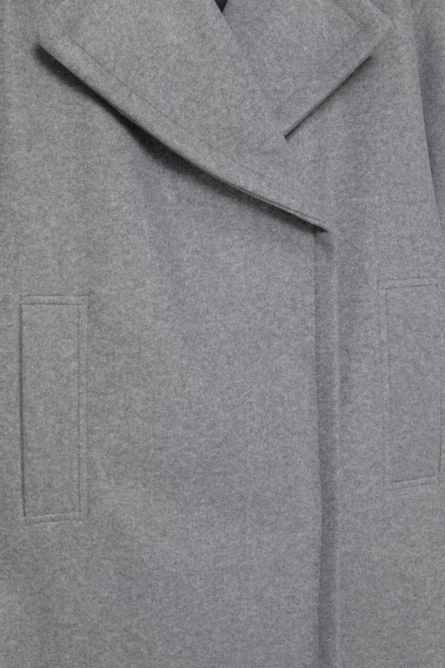 Long soft felt texture coat
