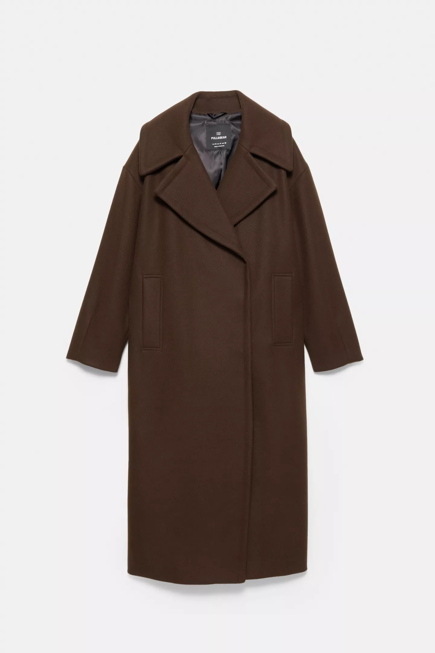 Long soft felt texture coat