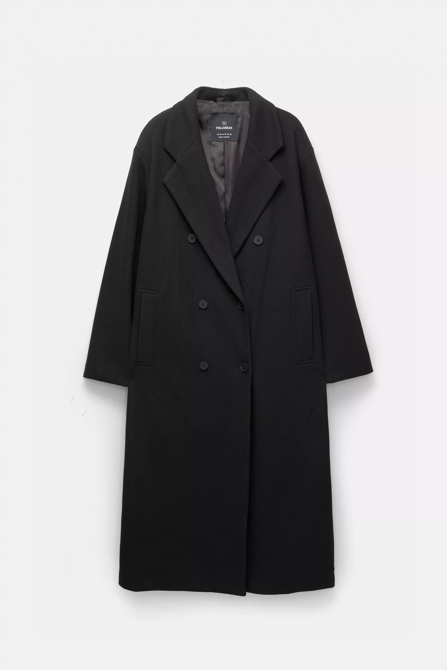 Long double-breasted cloth coat