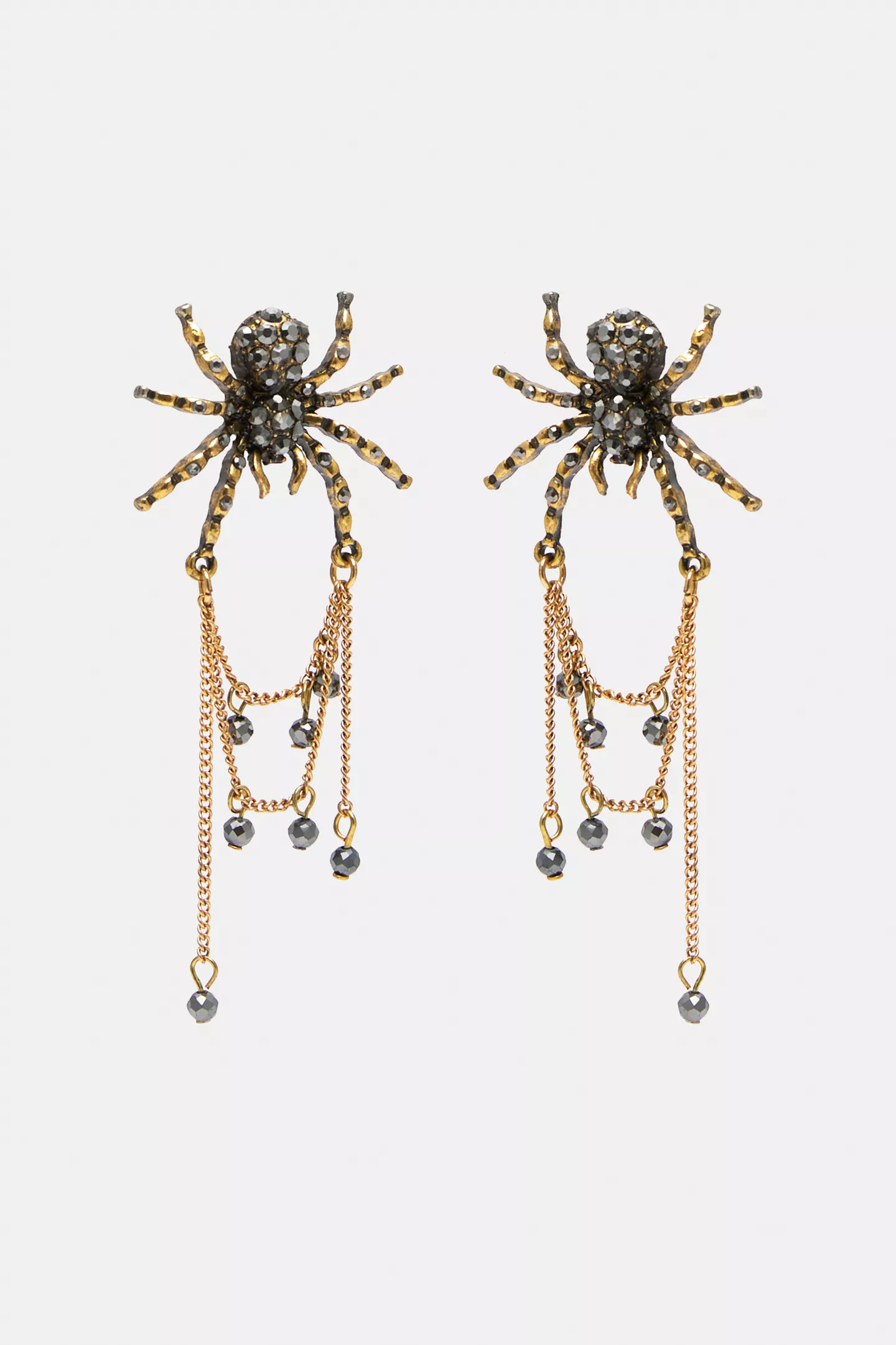 Spider dangle earrings