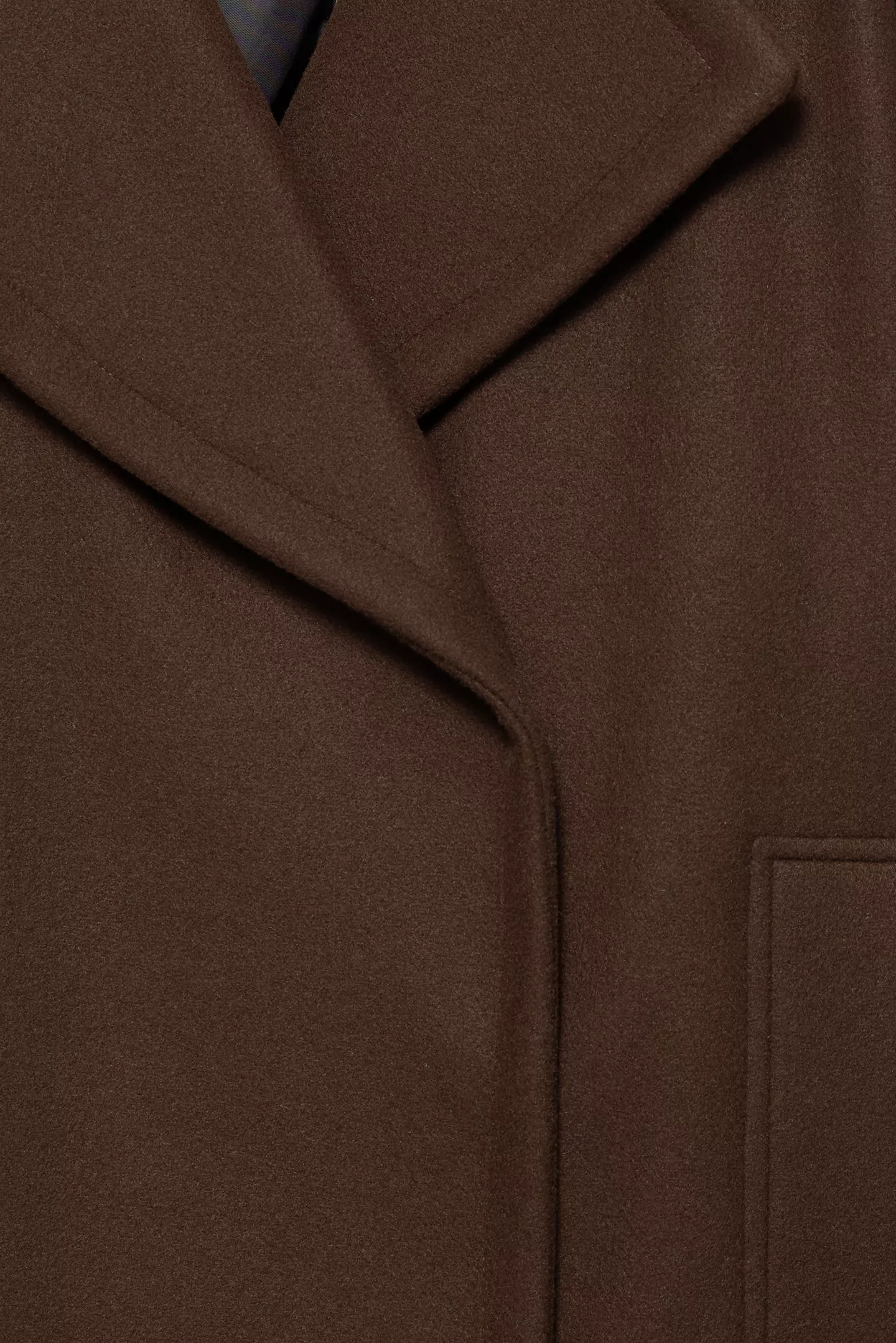 Long soft felt texture coat