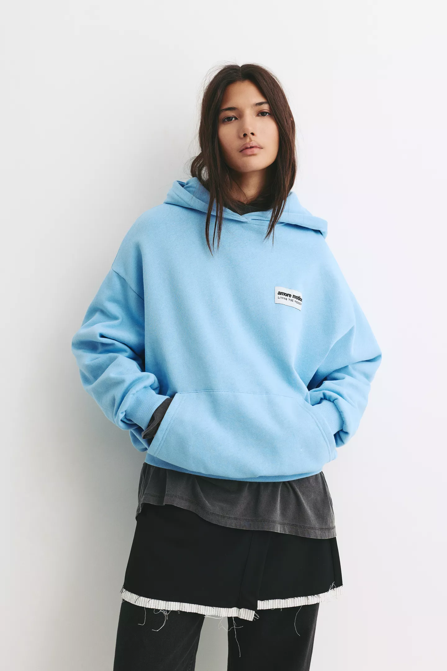 Blue graphic hoodie