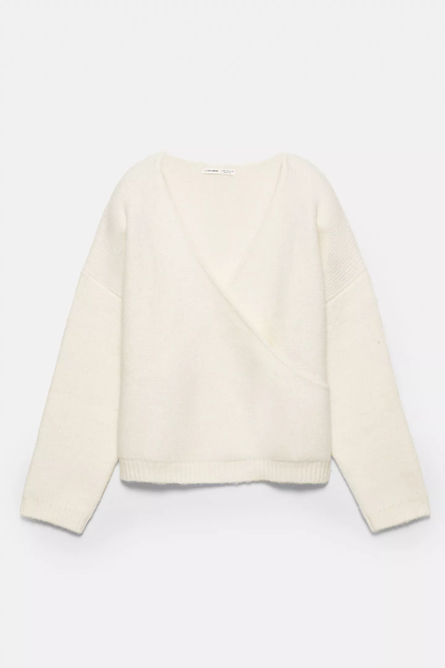 Surplice neckline sweater