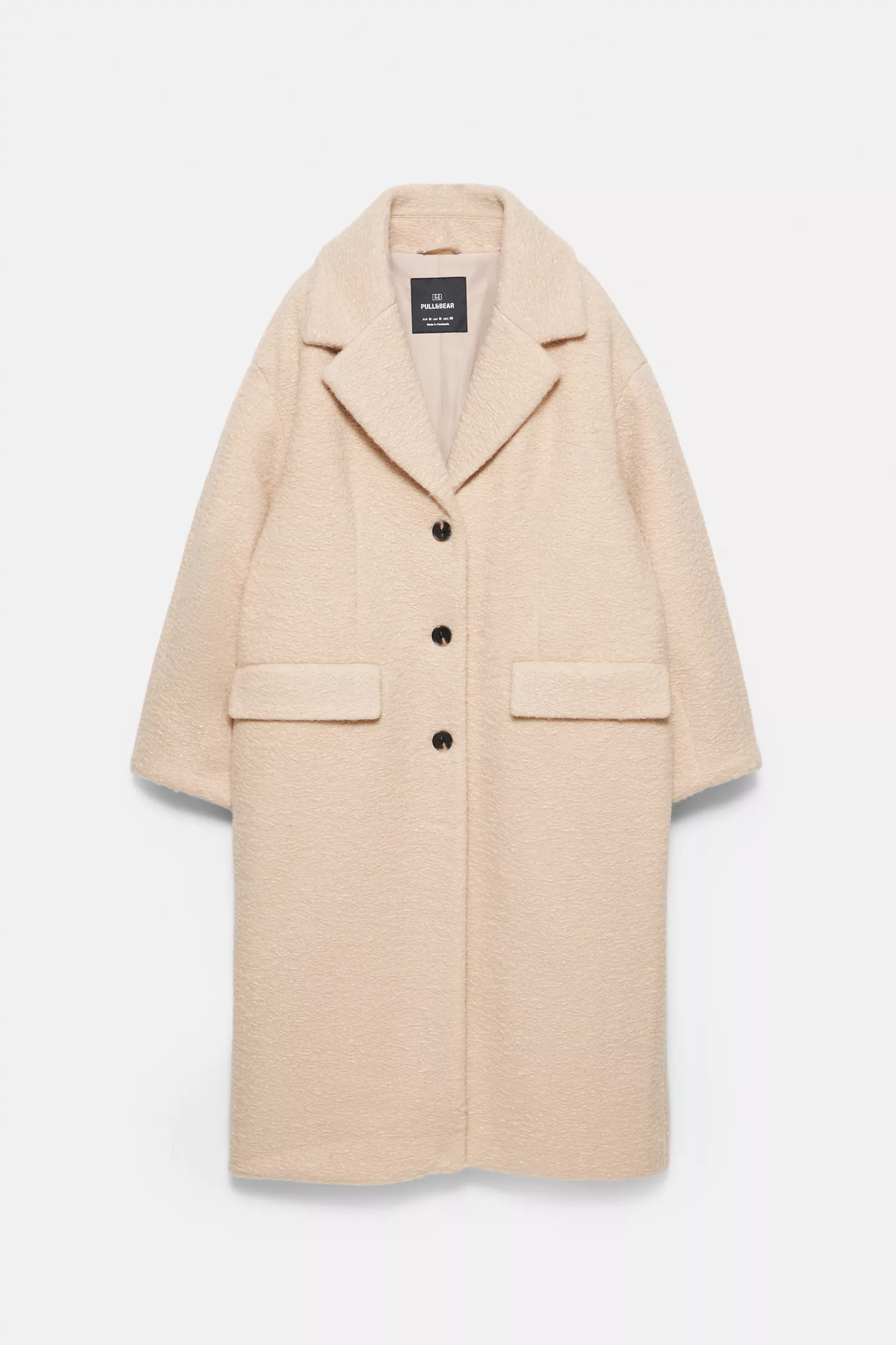 Long bouclé coat