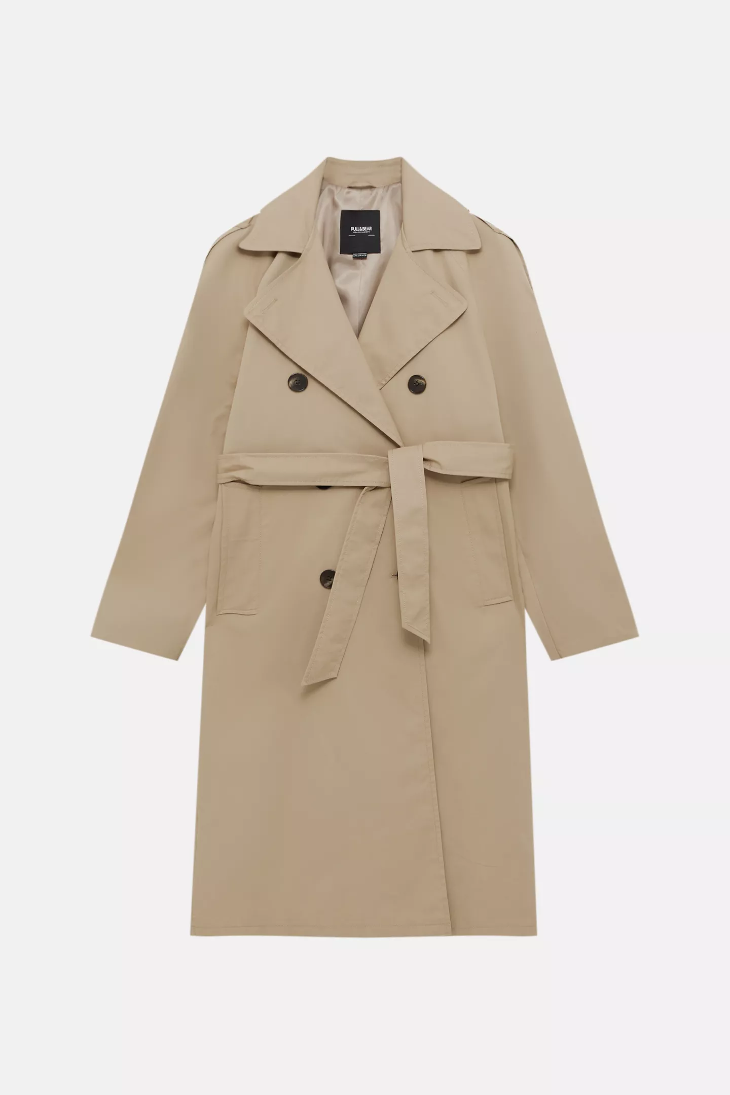 Belted trench coat