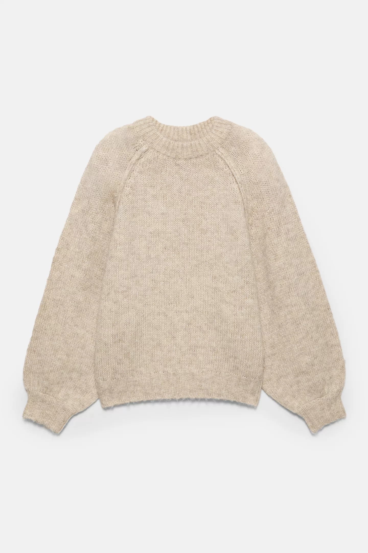 Volume sleeve knit sweater