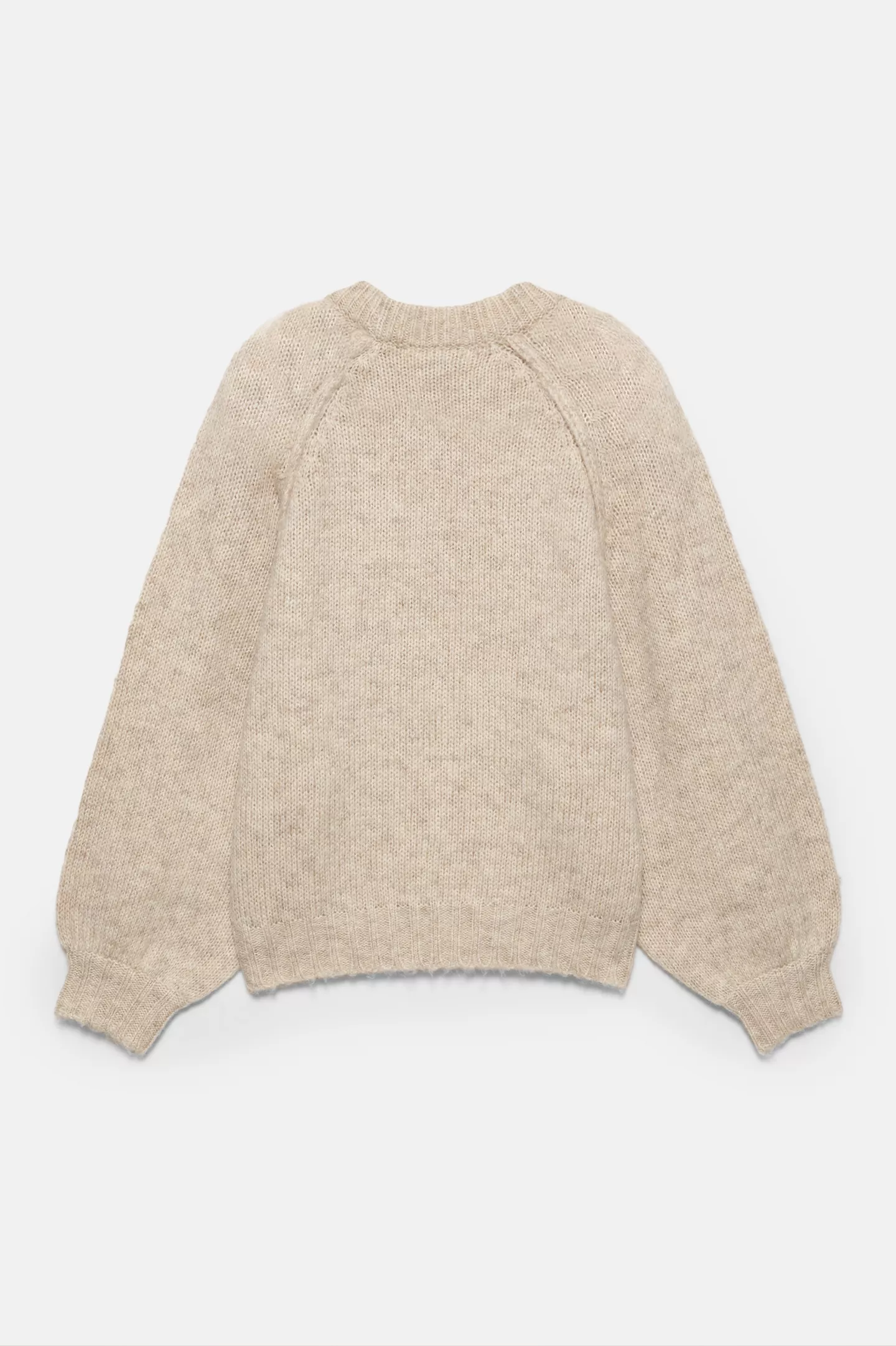 Volume sleeve knit sweater