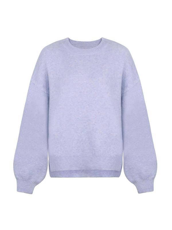 Women's Drop Shoulder Split Hem Sweater