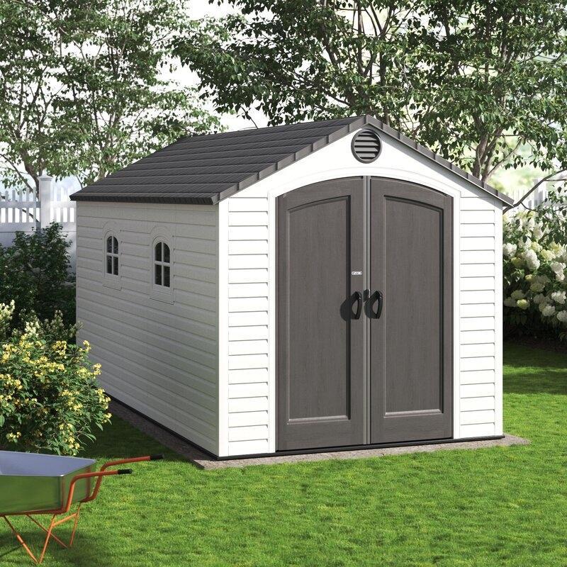 Lifetime 8 ft. W x 15 ft. D Plastic Storage Shed
