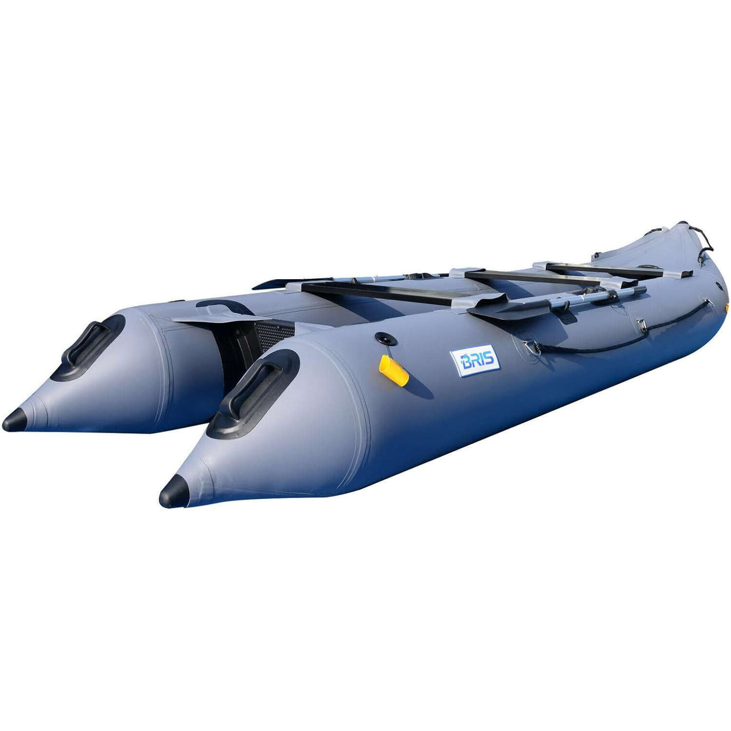 BRIS 14.1ft Inflatable Boat Inflatable Kayak 3 Person Kayak Canoe Fishing poonton Boat