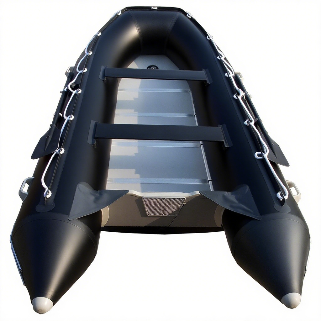 12ft 6in Catalina Inflatable Dinghy Boat Transom Sport Tender - 6 Person - 20 Horsepower USCG Rated, White/Gray