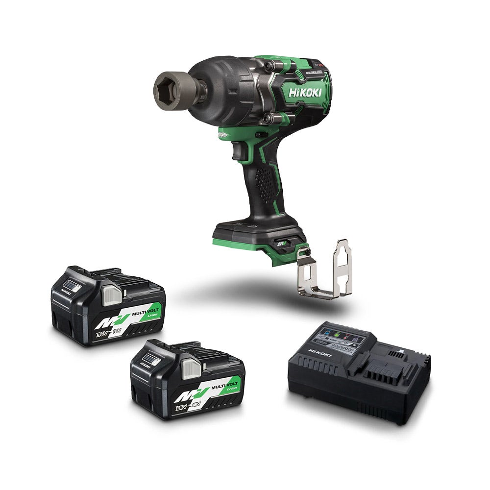 HIKOKI 36V Brushless 12.7mm 2 x 5.0/2.5Ah Impact Wrench Kit WR36DG(HRZ)