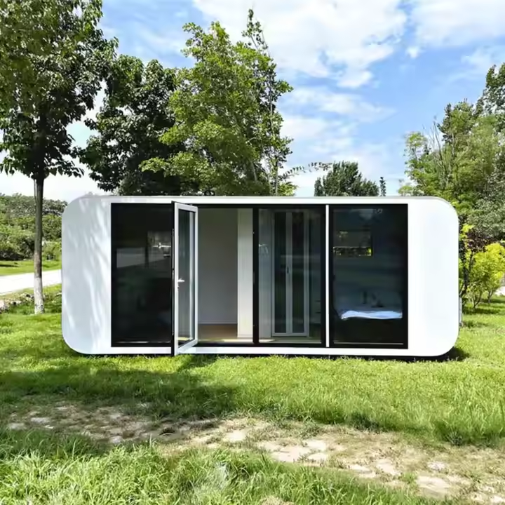20ft Outdoor Modern Prefab House Pod Apple Cabin for Camping Work Office