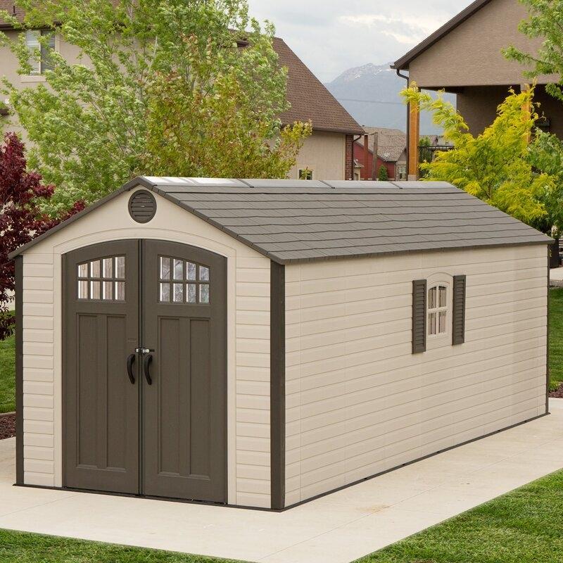 Lifetime 8 ft. W x 20 ft. D Plastic Storage Shed