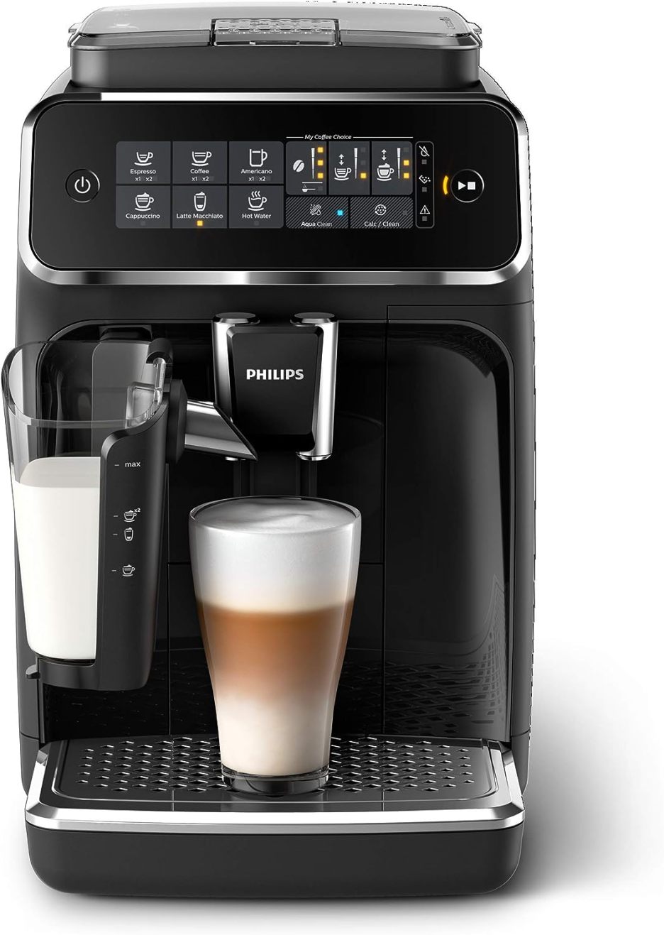 Philips 3200 Series Fully Automatic Espresso Machine with LatteGo, Black