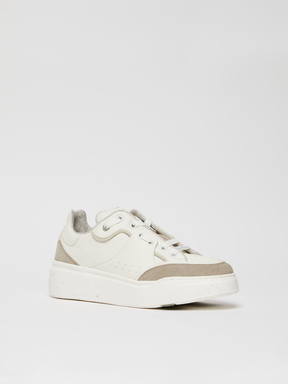 MAXMARA ACCESSORI Chrome-free leather ActiveGreen sneakers