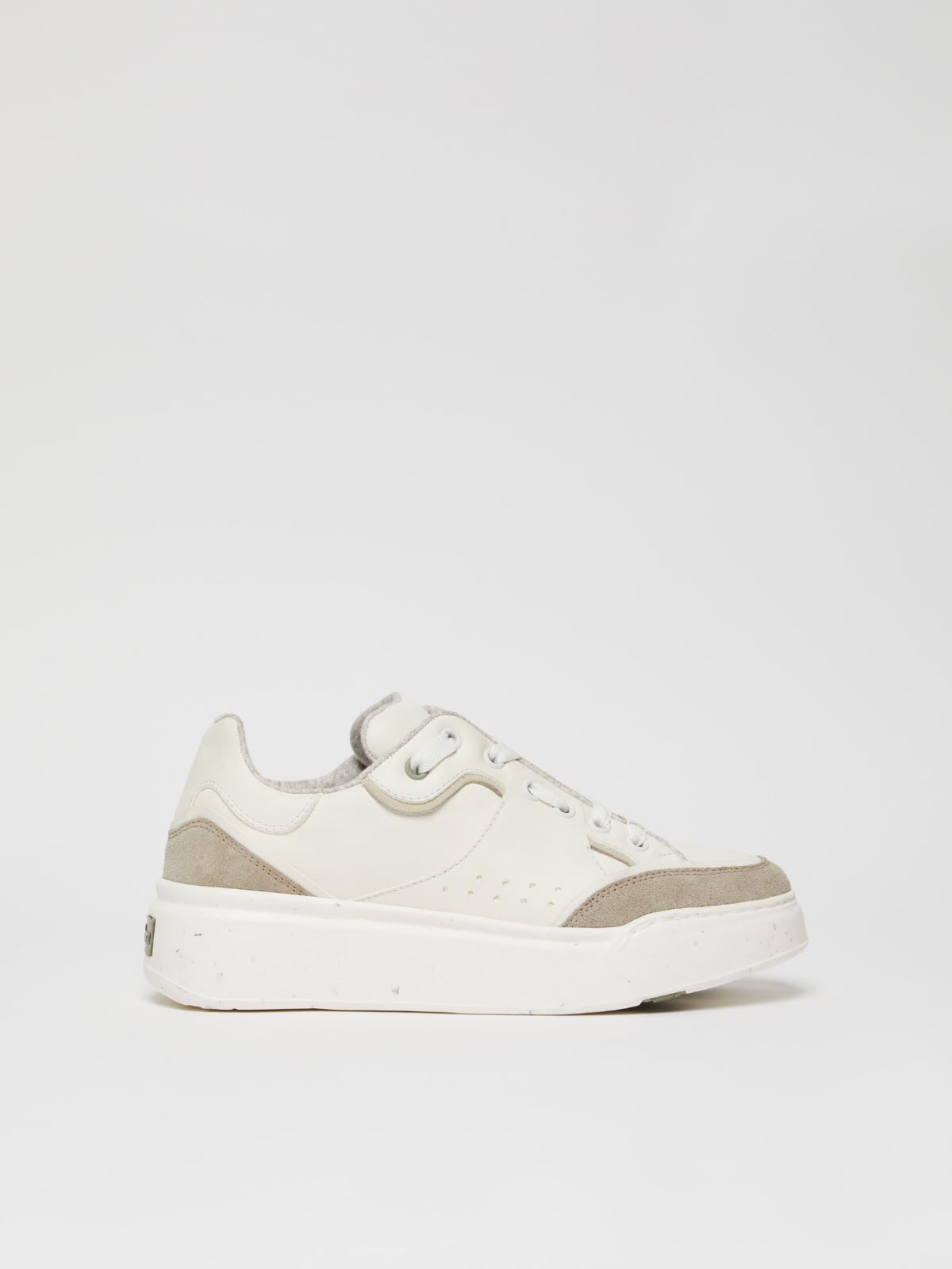 MAXMARA ACCESSORI Chrome-free leather ActiveGreen sneakers