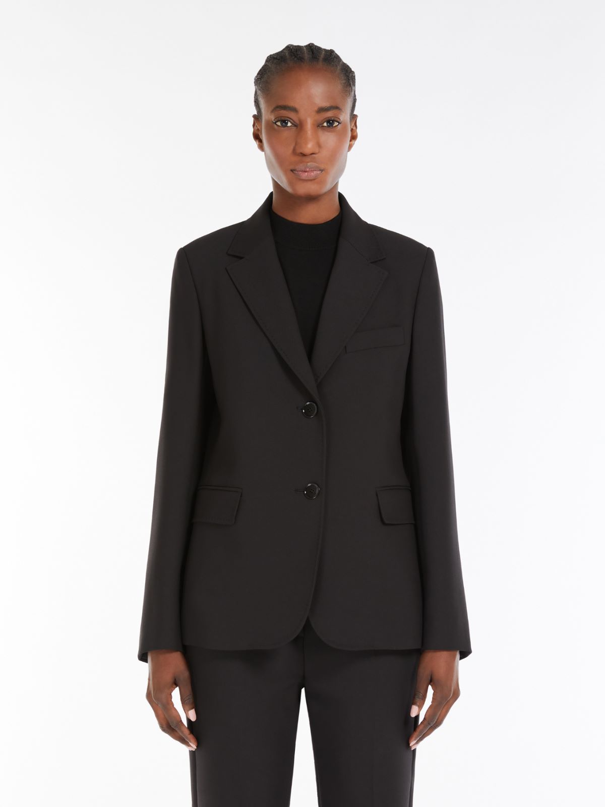 WEEKEND MAX MARA Single-breasted blazer in stretch wool-blend canvas