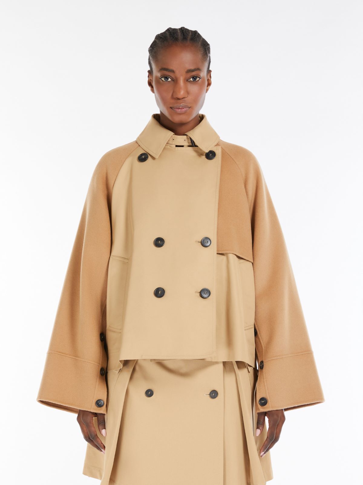 WEEKEND MAX MARA Water-repellent gabardine double-breasted trench coat