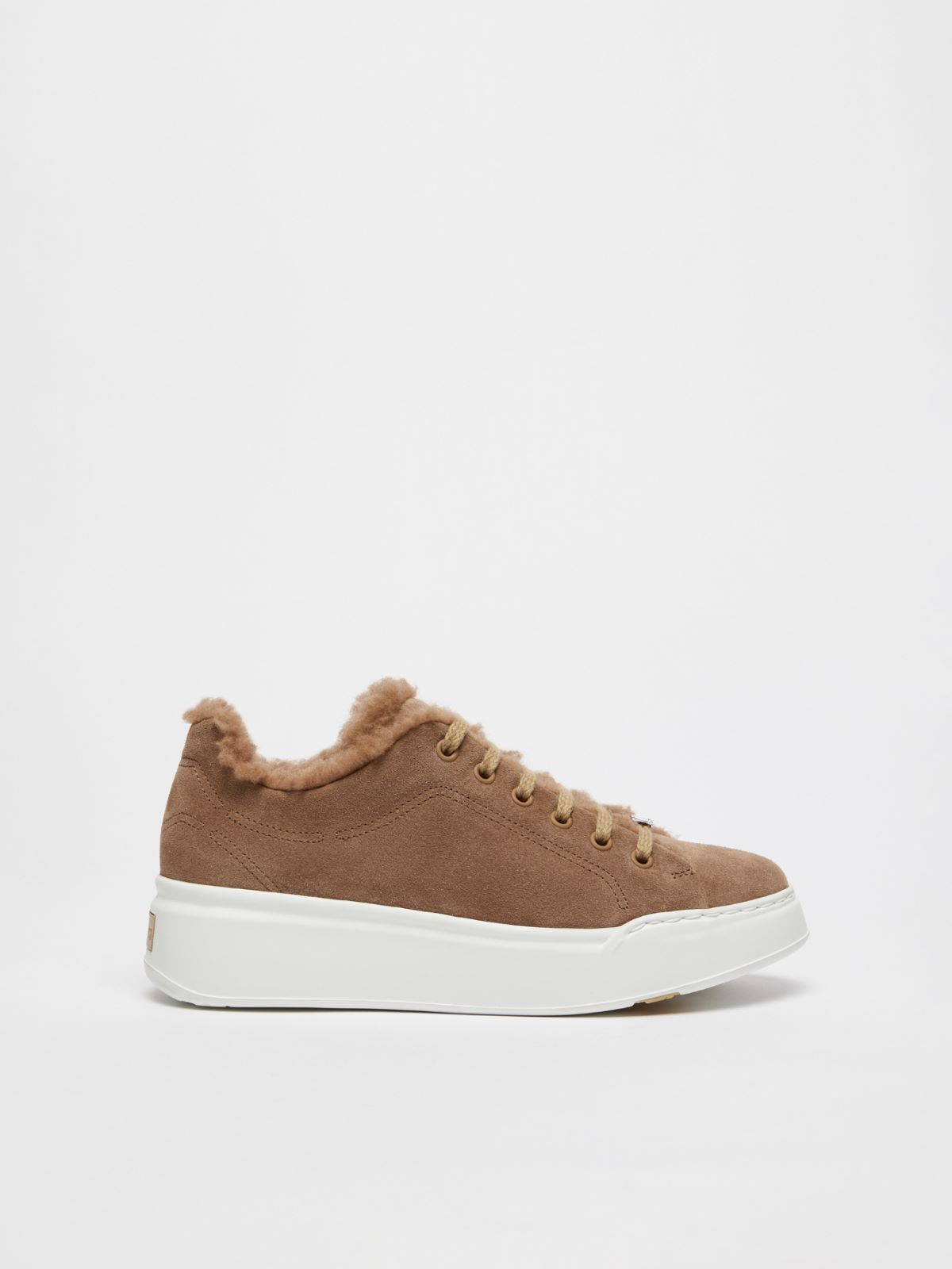 MAXMARA ACCESSORI Sneakers in suede and Teddy fabric