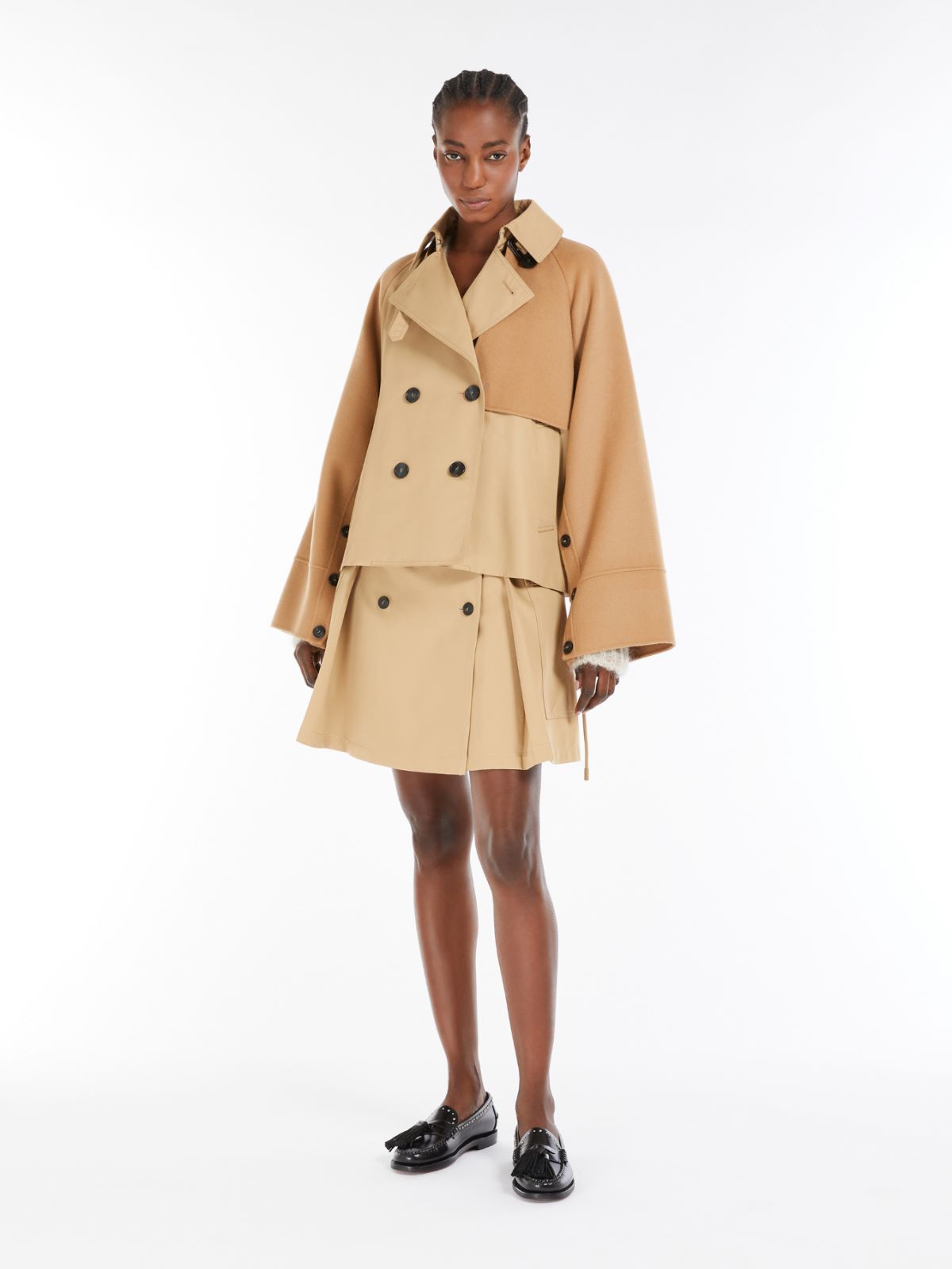 WEEKEND MAX MARA Water-repellent gabardine double-breasted trench coat