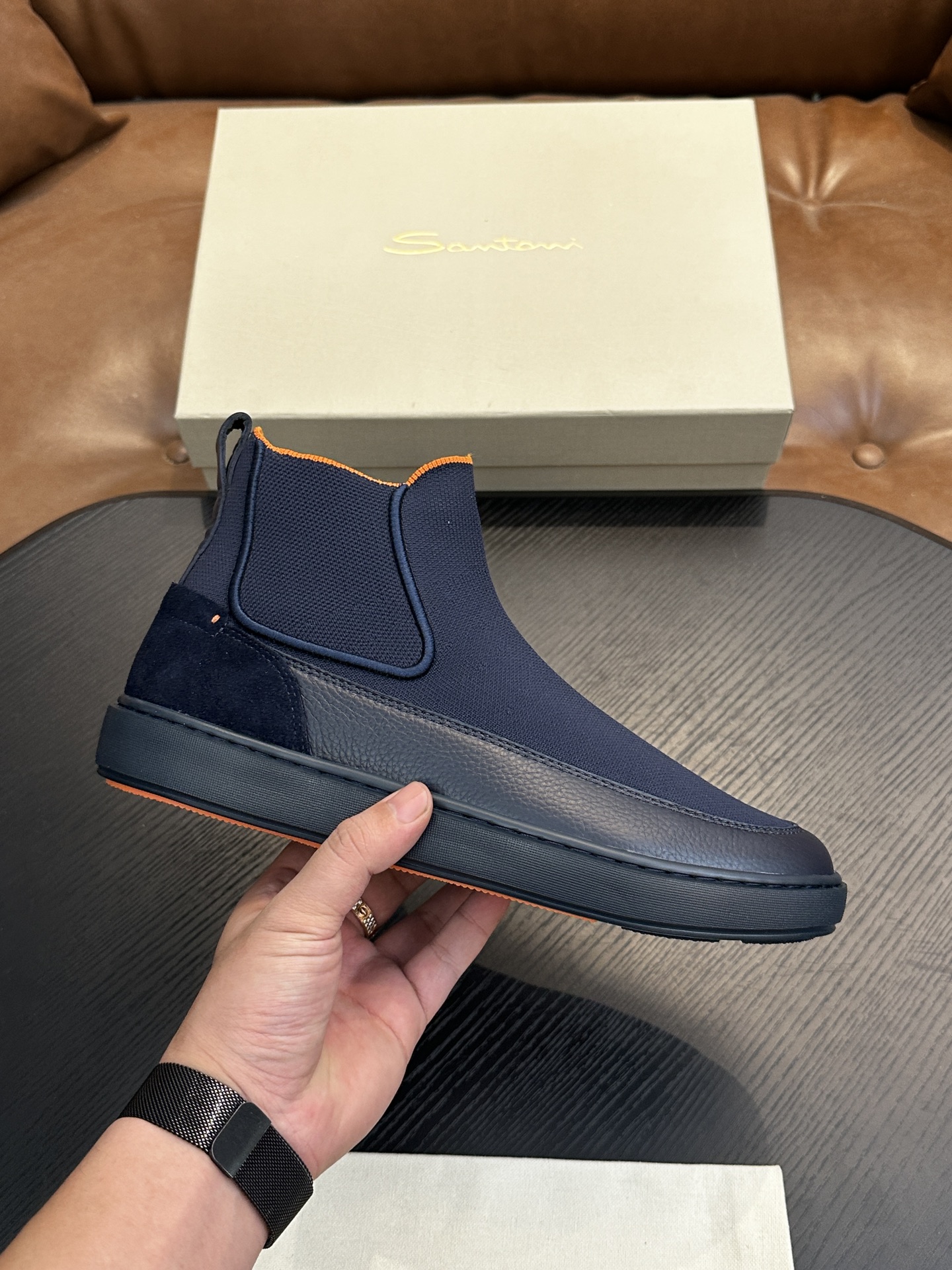 Santoni Italian Handcrafted Calfskin Men's Shoes