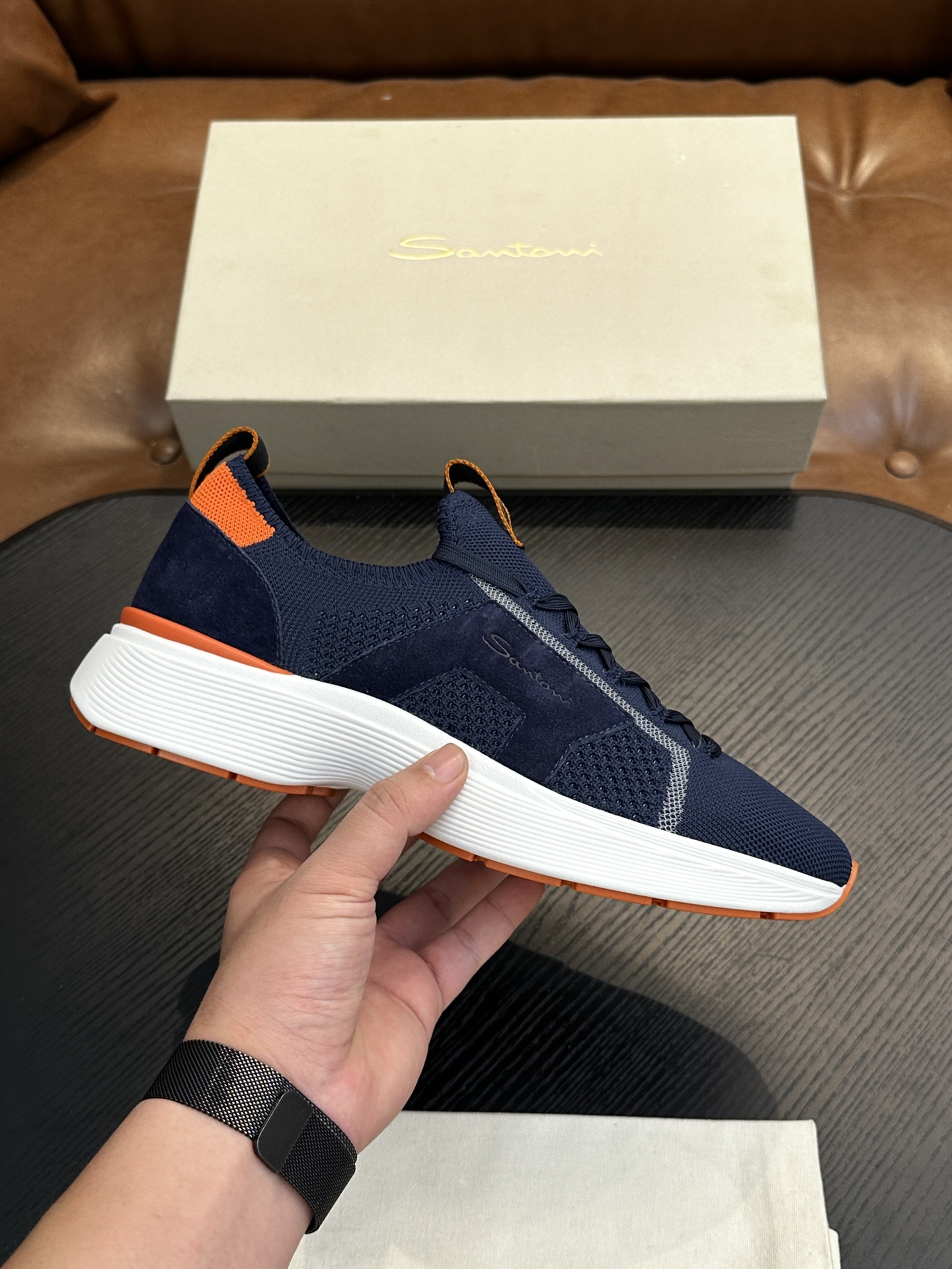 Santoni Racer Cap Toe