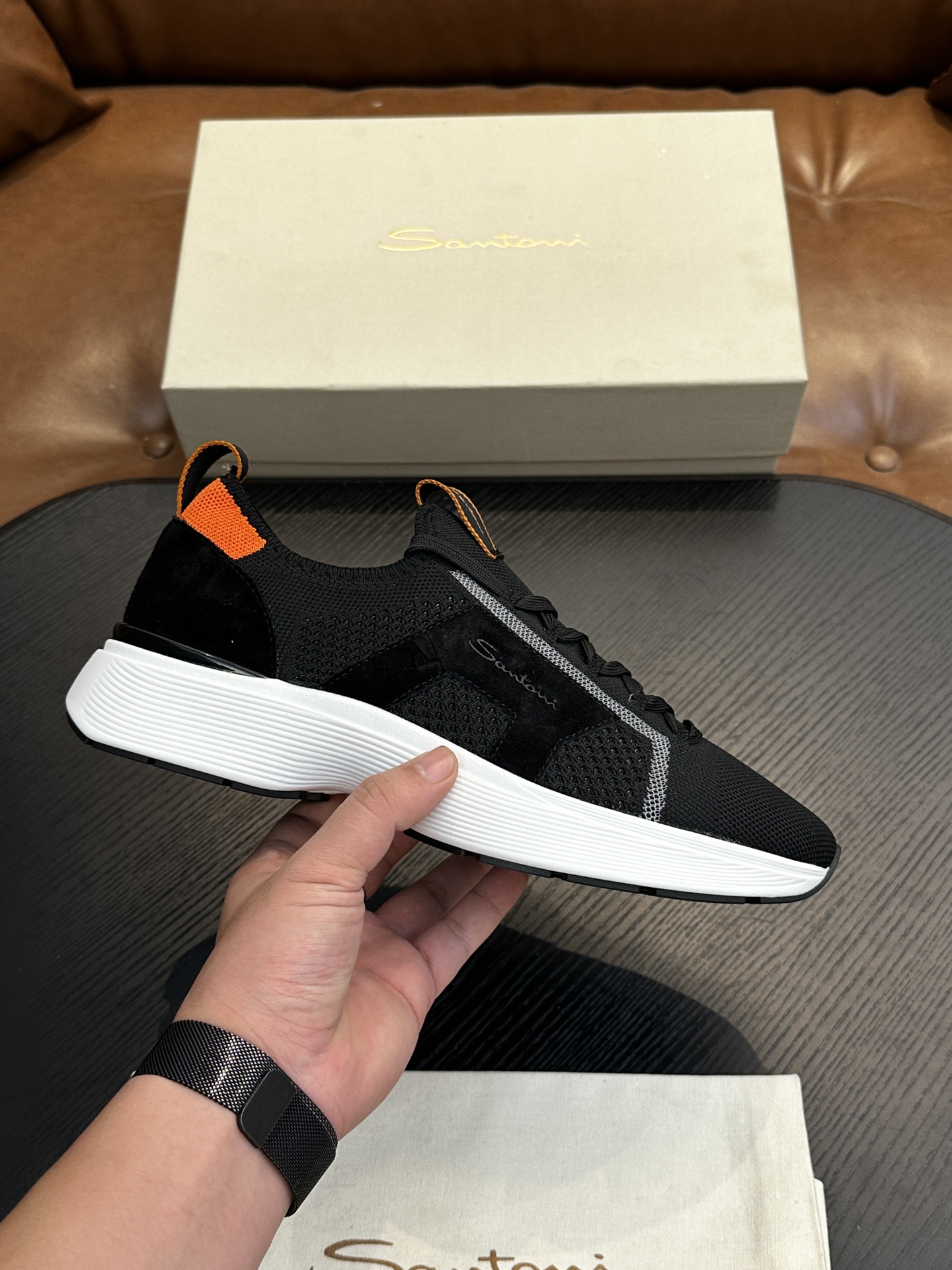 Santoni Racer Cap Toe