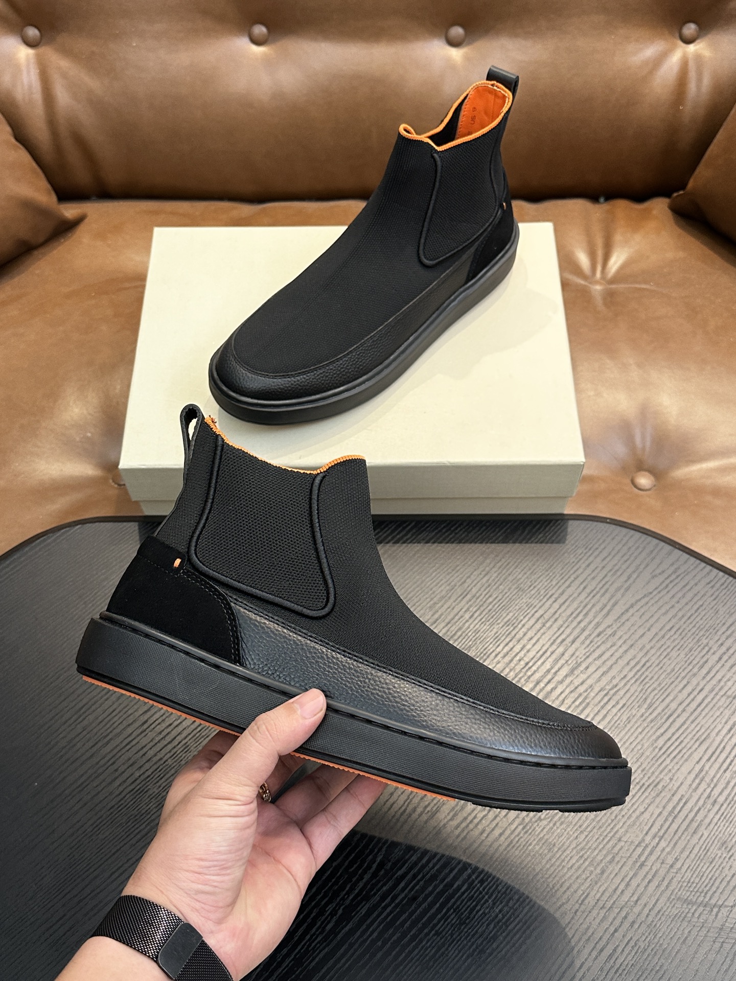 Santoni Italian Handcrafted Calfskin Men's Shoes