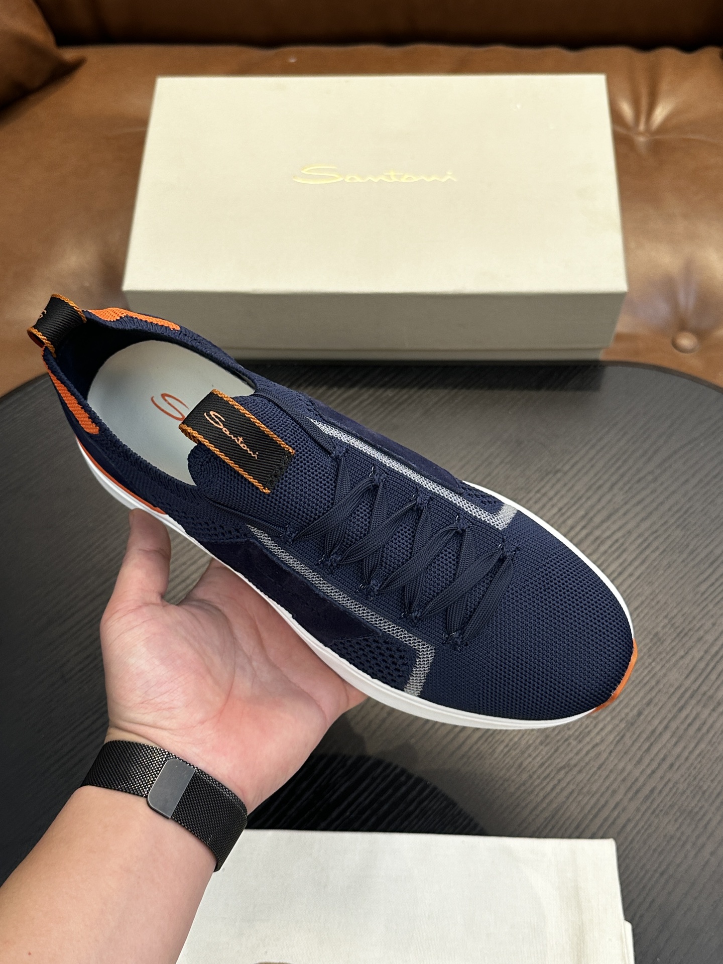 Santoni Racer Cap Toe