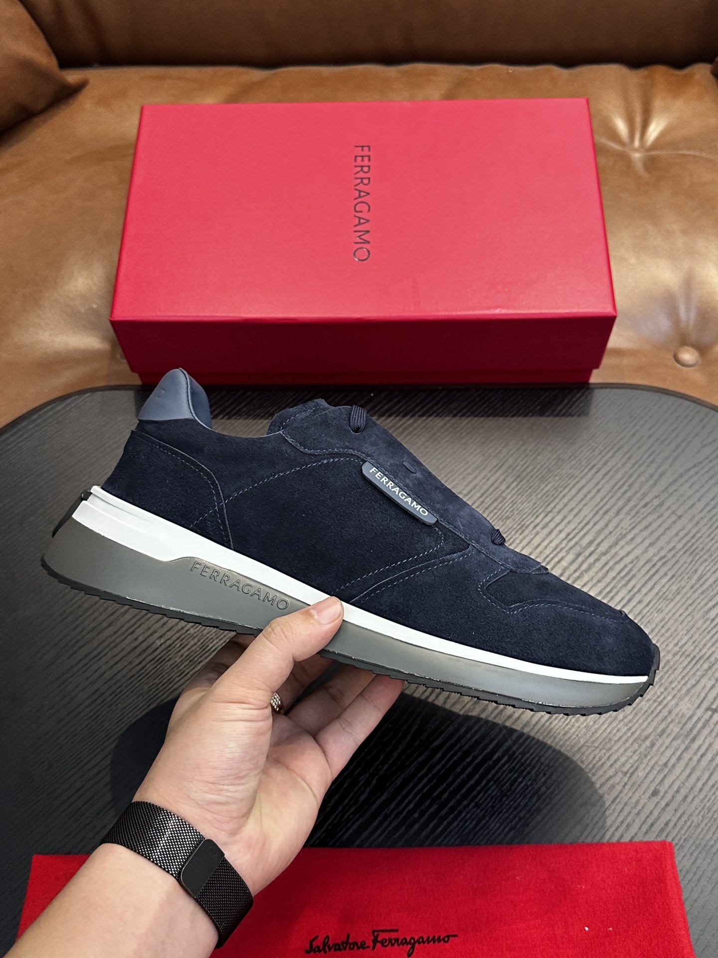 Ferragamo New Men's Business Leather Shoes