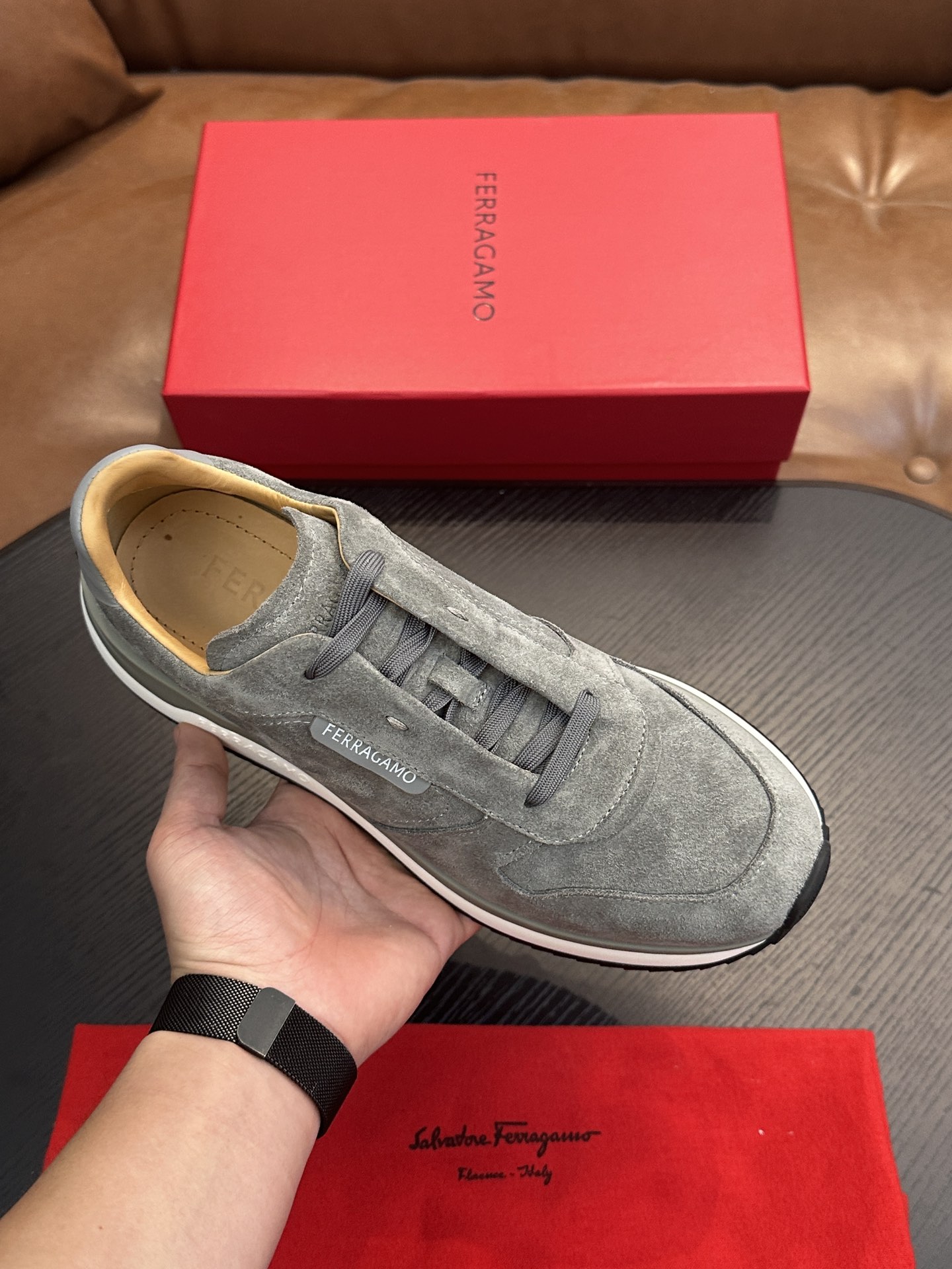 Ferragamo New Men's Business Leather Shoes