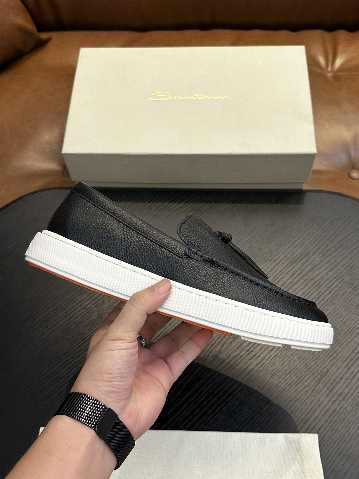 Santoni Italian Handcrafted Calfskin Men's Shoes