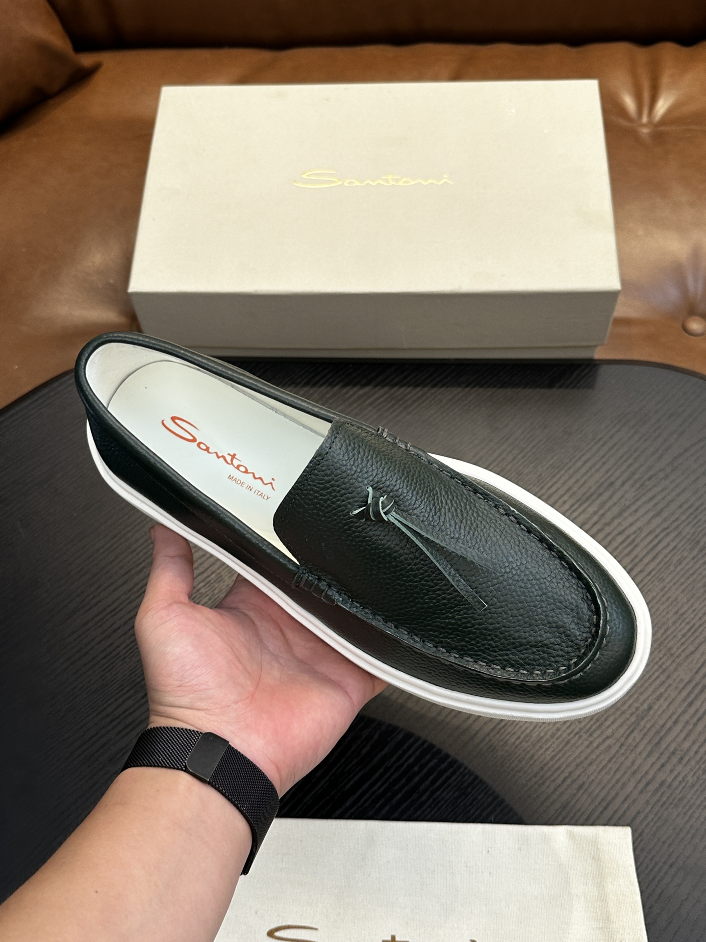 Santoni Italian Handcrafted Calfskin Men's Shoes