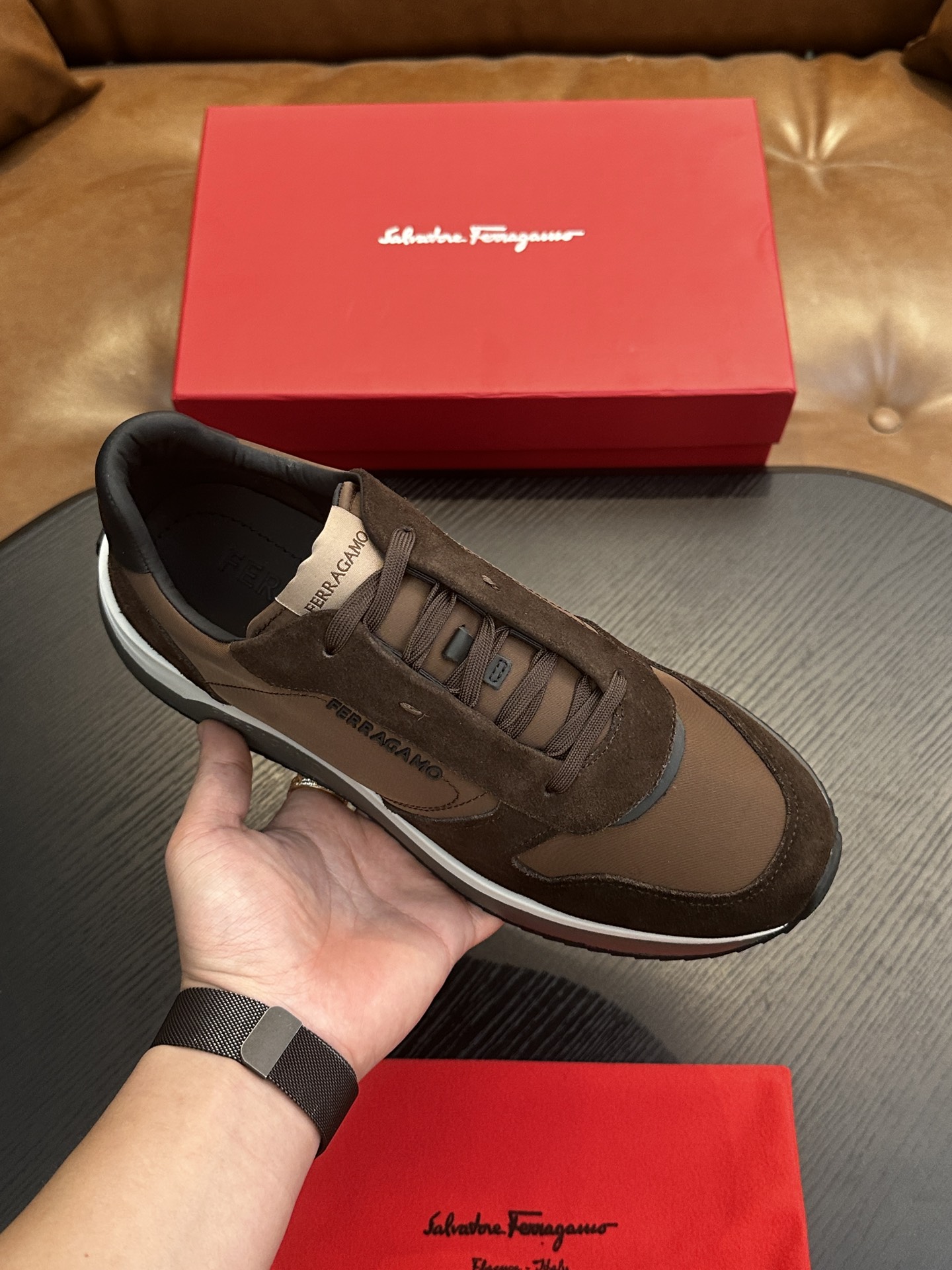 Ferragamo New Men's Business Leather Shoes