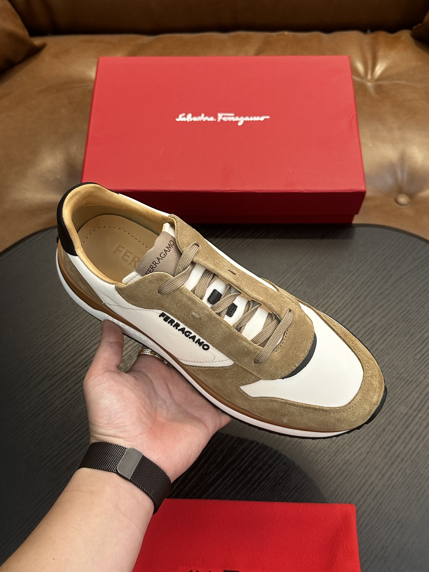 Ferragamo New Men's Business Leather Shoes